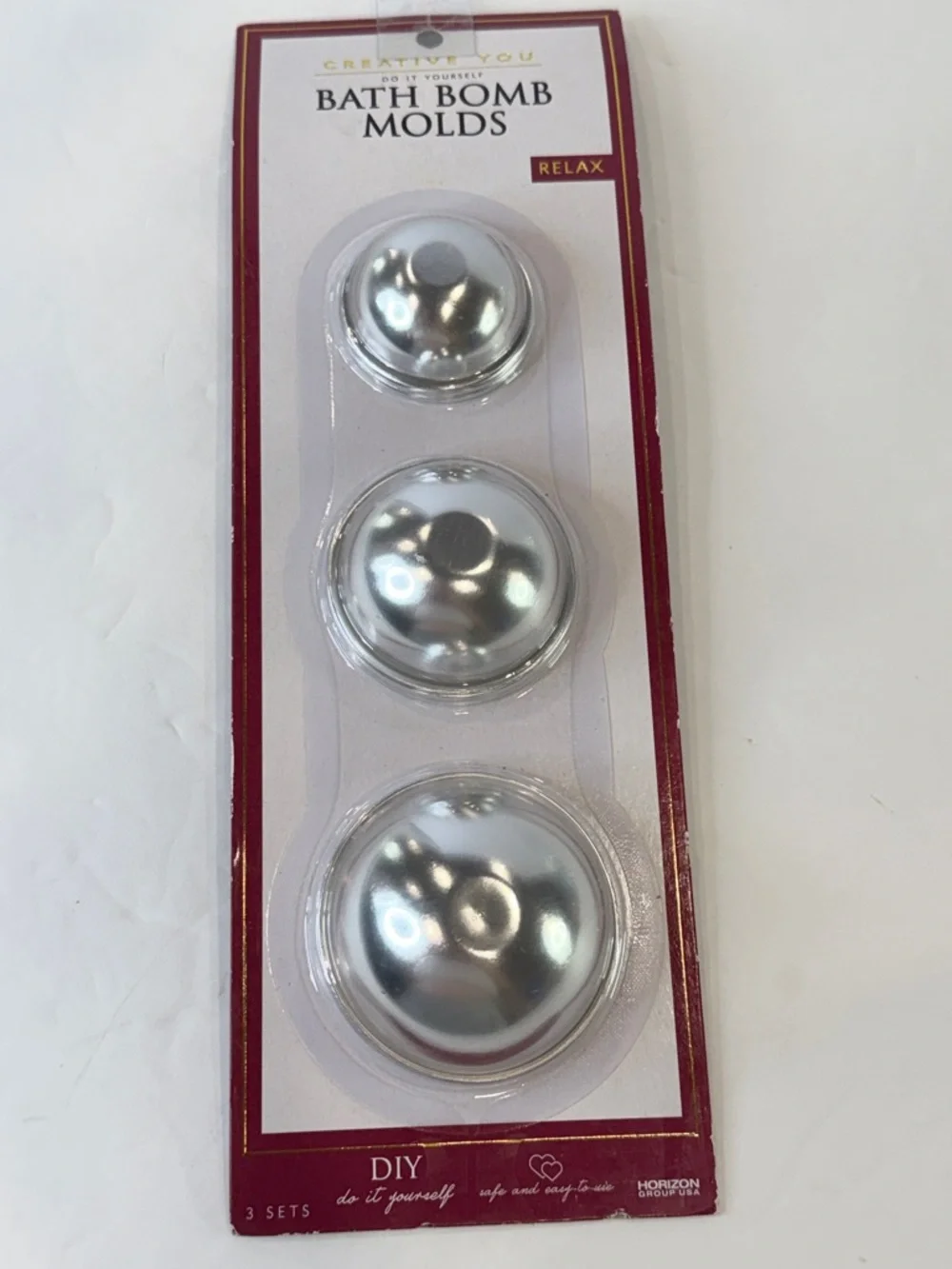🆕 Creative You Bath Bomb Molds 3 Sizes Metal DIY Spa Kit Sphere 🆕 Sealed